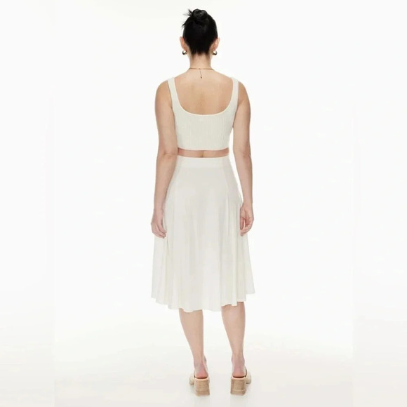 Aritzia Wilfred Manila Merino Wool Cropped Ribbed Tank | Size XS Black - Picture 2 of 7